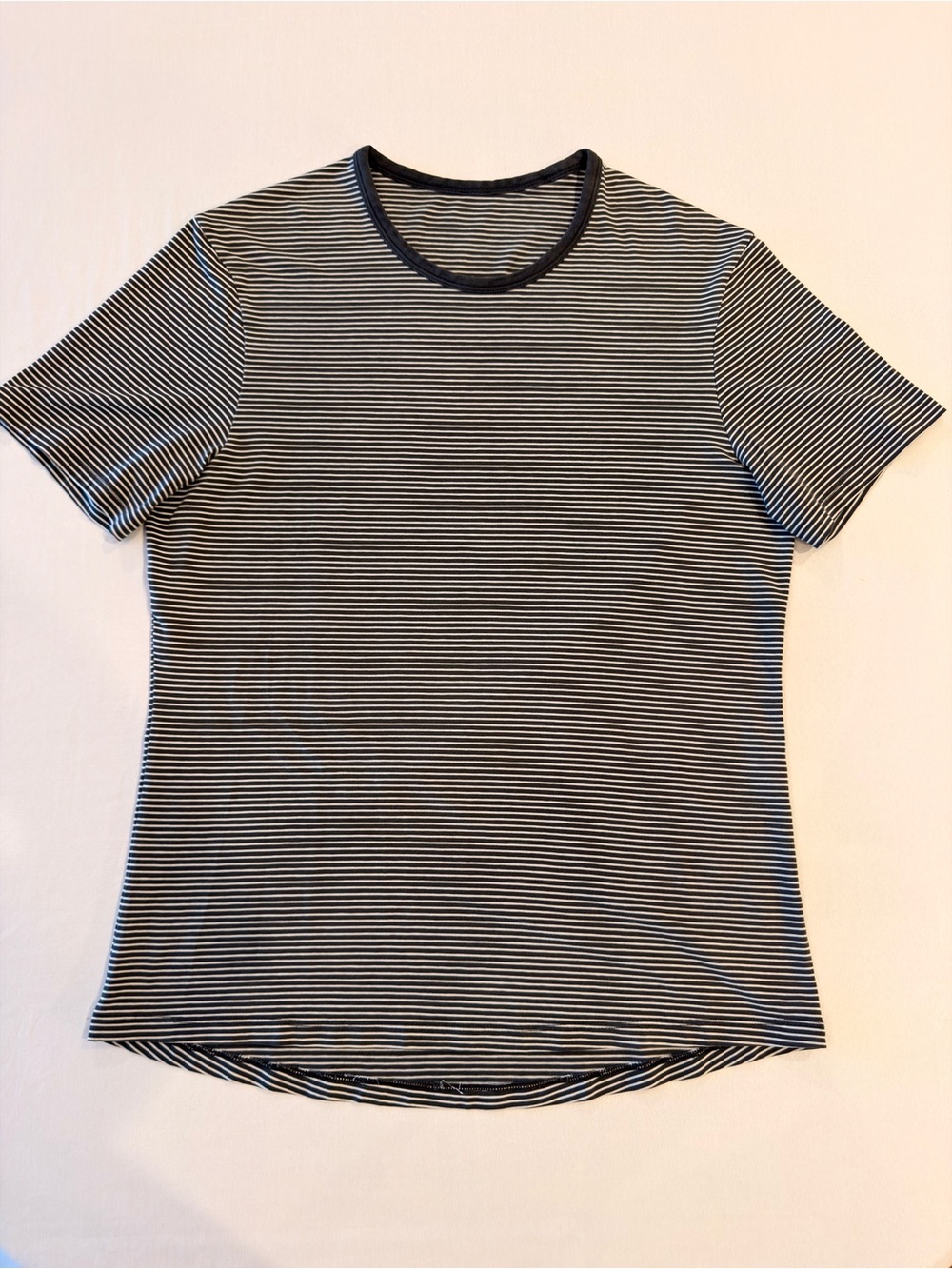 Lululemon 5 Year Basic Tee Micro-Stripe T-Shirt M